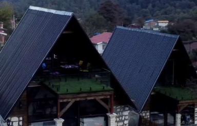 ویلا چوب و سنگ جنگلی