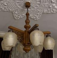 3 عدد لوستر چوبی 6 شاخه