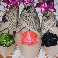 گل رز تک شاخه جاودان با دیزاین