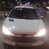 ماشین 206 تیوتری بسیار کارمندی دست نخورده بجز مصرفی های