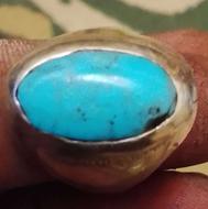 انگشتر فیروزه اصل نیشابور رکاب 18عیار