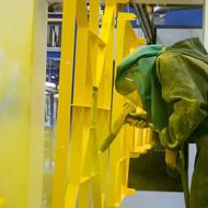 خدمات رنگ کوره ای پودری الکترو استاتیک