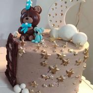 کیک تولد ساده و فوندانتی یاعروسکی