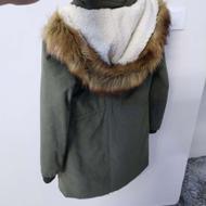 کاپشن خارجی کلاه خزدار اکبند