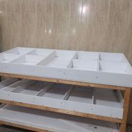 طبق میوه قفسه ام دی اف سه طبقه طول 170 ارتفاع 150 قیمت 10ت