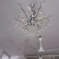 لوستر نقره ایی دو عدد با سایزهایه مختلف