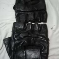 دستکش چرمی نیم انگشتی