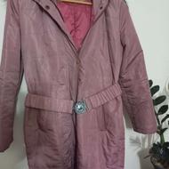 کاپشن تمام استر کلاه دار لبه خز