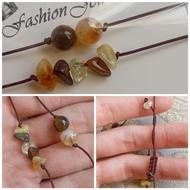 دستبند های ترکیبی سنگ طبیعی سیترین و چشم ببر