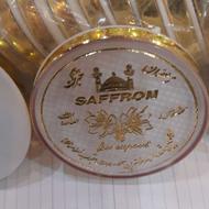 زعفران قوطی گرد خالی2تا4گرمی زرکوب دورطلائ