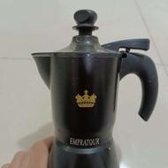 موکاپات قهوه ساز روگازی برند امپراطور 5 کاپ تلمبه ای مشکی