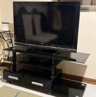 تلویزیون42 اینچ سونی+میز تلویزیون+دستگاه دیجیتال