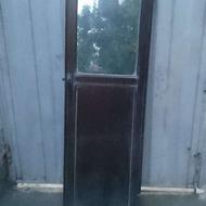 درب حمام باچهارچوب الومینیوم قهوه ای