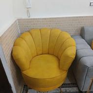 مبل هفت نفره طوسی خردلی