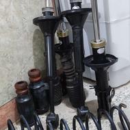 پک کامل کمک فنر تیبا در حد نو پوسته کوتاه برند KDS