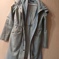 مانتو جین کلاه دار