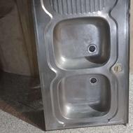 سینک ظرفشویی استیل با سیفون کامل