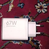 شارژر و کابل شارژ67اصل شیائومی