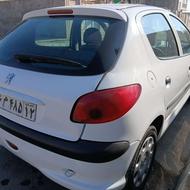 پژو 206 سفید مدل 91