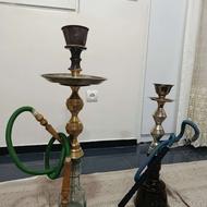 دو عدد قلیان تنه فلزی