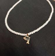 پلاک طلا با گردنبند مروارید