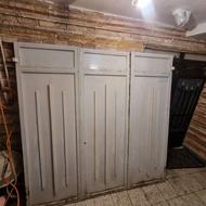 درب سه لنگه آهنی همراه چهار چوب وقفل