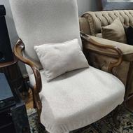 مبل راحتی چوب وپارچه