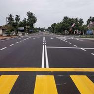 خط کشی جاده ، عابر پیاده ، رنگ جدول ، نقوش جاده