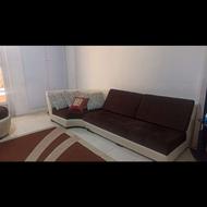 مبلمان هشت نفره کرم-قهوه ای