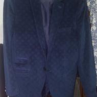 کت تک اسپرت طرح مخمل ابی زیبا