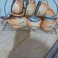 ست فنجون نعلبکی به همراه استند