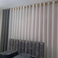 پرده با والان طوسی نوی نو