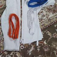 لباس کاراته بدون پارگی سالم با دوتا کمربند