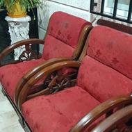 مبل راحتی چوب و پارچه