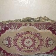 دو عدد پشتی ماشینی گل برجسته سالم