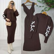 ست پروانه(آستین پاپیون) جنس : بافت دوبل