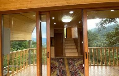 کلبه جنگلی جکوزی دار طبیعت زیبا