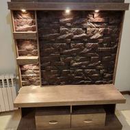 میز تلویزیون چراغ دار بسیار تمیز