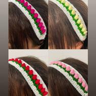 بافت هدبند گل لاله محبوب