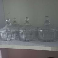 4عدد قندان و جا شکلات الماسی خارجی شفاف