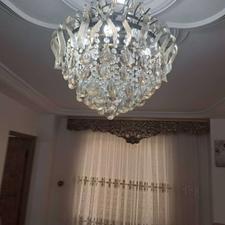 لوستر با دور برنج_ چند لامپ