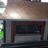 بخاری شومینه در حد عالی همه لوازمات نو