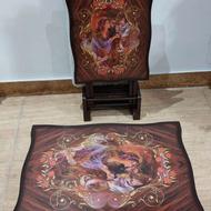 عسلی تاشو چمدانی بهمراه پایه ایستاده،چوب MDF براق