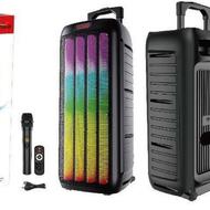 اسپیکر چمدونی با میکرفن بیسیم