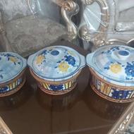 3سایز قابلمه گل پنبه و یک کره خوری گل پنبه