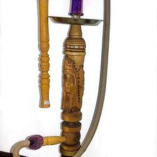 قلیون چوبی رخ دار