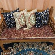 مبل سنتی چوبی 7 نفره همراه 3میز