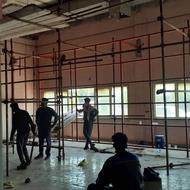 داربست فلزی ایمن سازه*چهار پایه چرخ دار*تخته کار