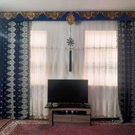 پرده شال دار سرمه ای