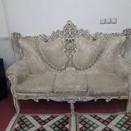 مبل سلطنتی هفت نفره رنگ شیری